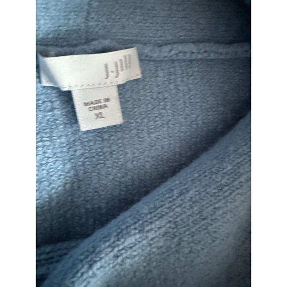 J Jill Sweater Women’s Size XL Blue Cowl Neck Boucle‎ Teddy Fuzzy Cozy Textured - Picture 2 of 9